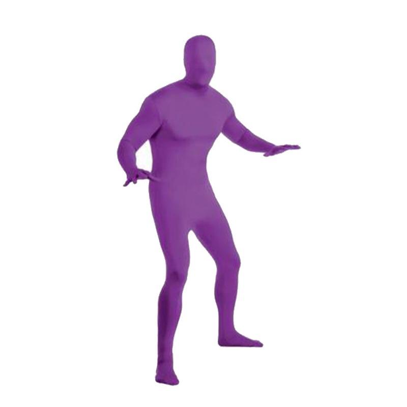 

Invisible man halloween costume ninja invisibility suit cosplay tights stage black man adult costume 190 фіолетовий