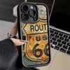 Handyhülle für iPhone 17 Air 16E 15 16 Pro Max America Route 66 Cover 14 Plus 13 12 Mini Weiche Silikonhülle Fundas