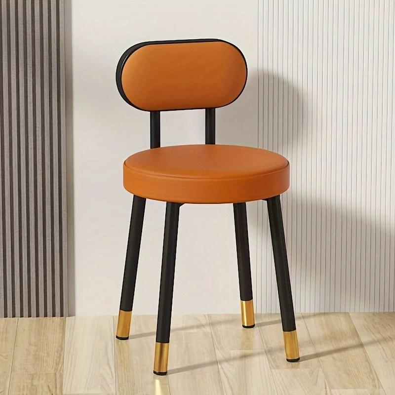 Home Light Luxury Dining Table and Chair Home Breathable Chair Creative Dining Chair Soft Packaging Chair Bedroom Dressing Chair
