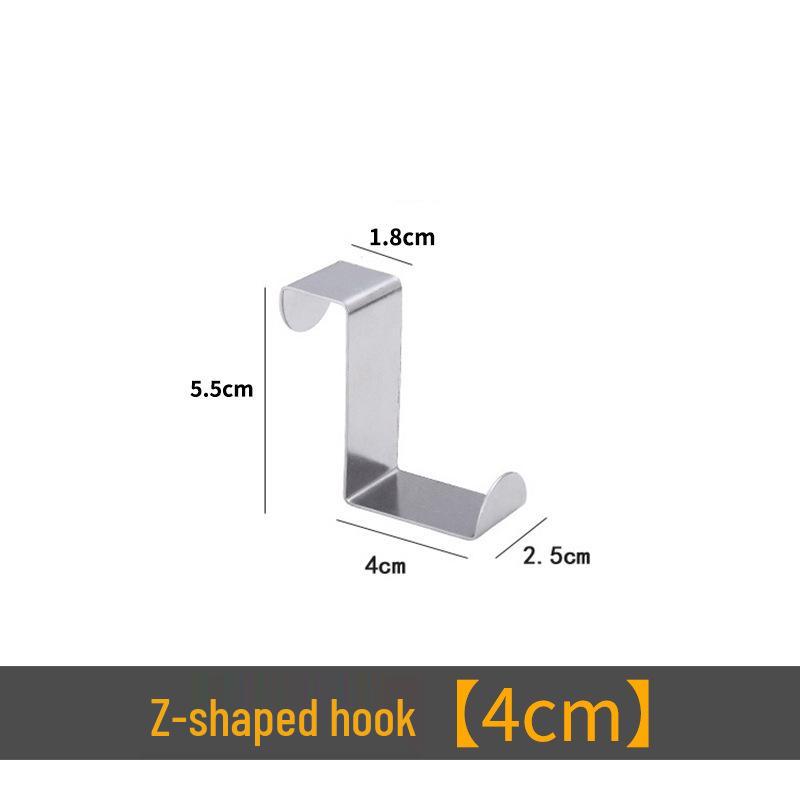 Stainless Steel Multi-Functional Z-Shaped Coat and Hat Hook