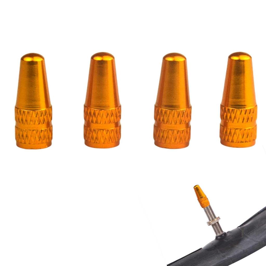 Mdikawe Bicycle Valve Caps, 4 Pcs Bicycle Tire Valve Stem Cap Bicycle Air Tire