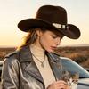 Ethnic Style Jazz Hat Solid Color Vintage Cowgirl Hat Fashion Western Cowboy Hat  for Men And Women