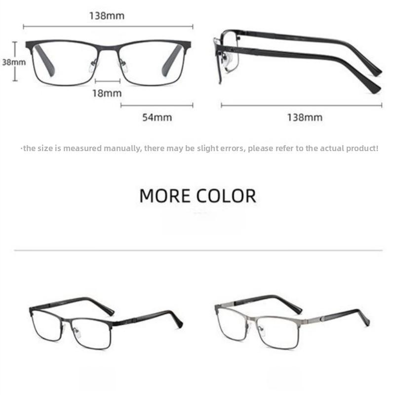 New High-definition Anti-blue Light Reading Glasses Unisex Presbyopia Glasses for Seniors Metal Business-style Frames