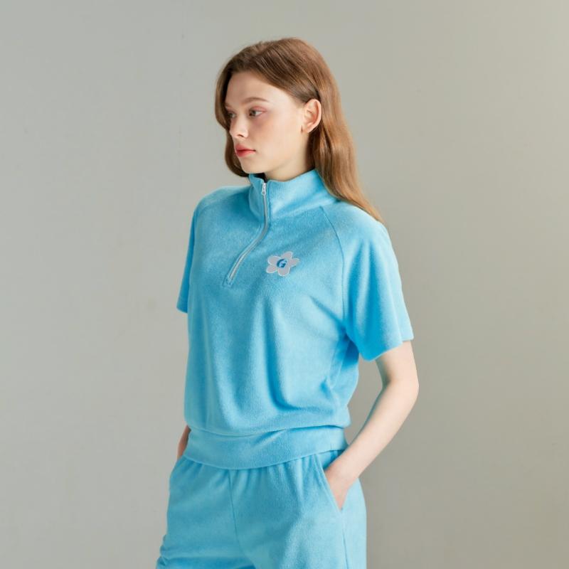Goxo Terry Half Zip Blue Model  Hello Buddy