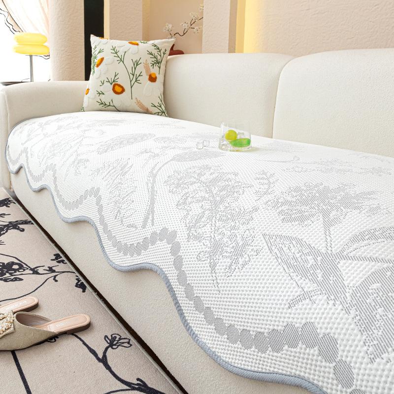 

Ice silk cool sofa cushion 2025 summer new summer mat seat cushion one piece non-slip sofa cover cloth towel 70*70cm