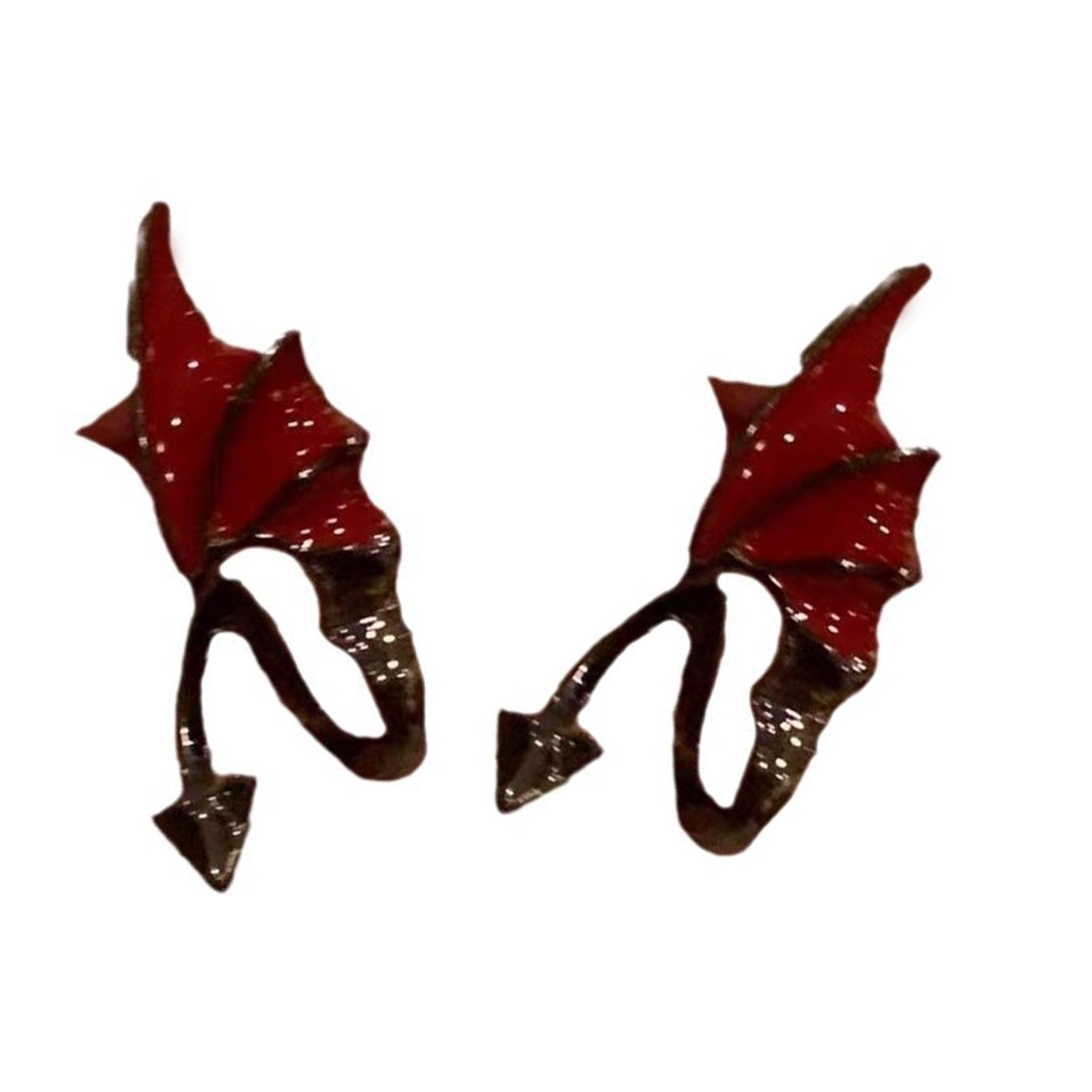 

Модные серьги-пусеты в виде крыльев демонов, стильные украшения в готическом стиле, удобные аксессуары для ушей для любителей аниме