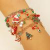 Fashion Christmas Elk Socks Snowman Christmas Tree Pendant Bracelet