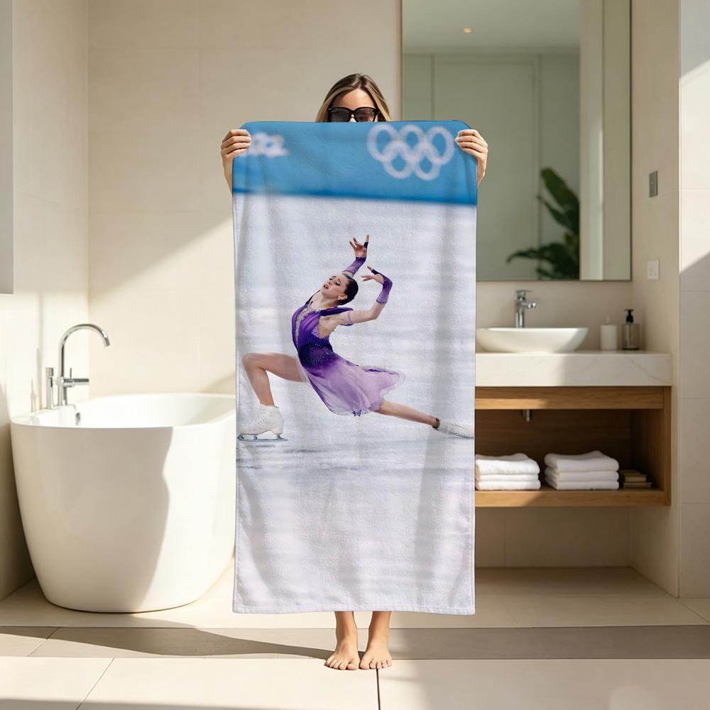 Celebrity K-KamilaS ValievaS Towel ultra-fine fiber quick drying absorbent bath towel, outdoor swimming sports towel