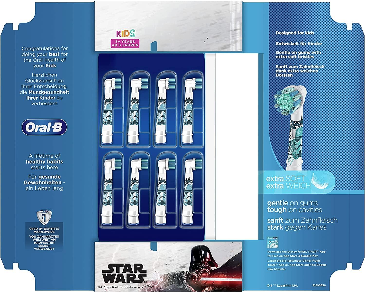 

Детская электрическая зубная щетка Braun Oral B Sumizumi Clean Kids Soft сменная щетка красная Звездные войны (8 шт.) [Продукт] красный