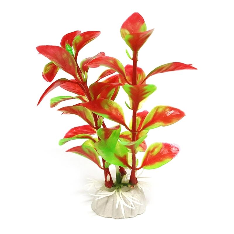 2 Stück Wasserpflanzenblätter für Fischtank Aquarium Dekoration Schönes Aussehen Künstliche Pflanzenblätter Mehrfarbig