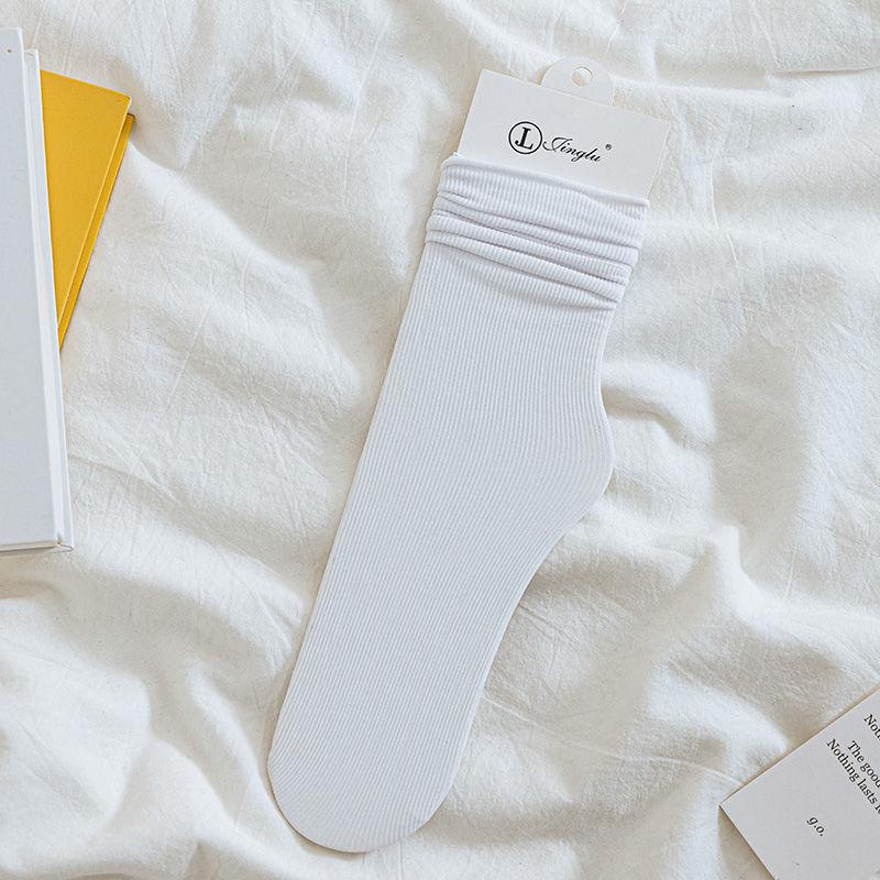 

Женские летние носки для льда - тонкие, белые, однотонные, средней длины One Size