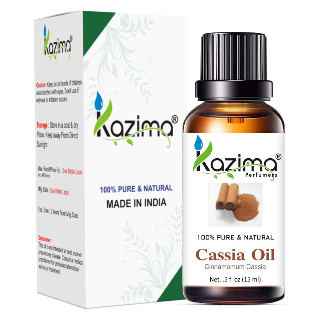 KAZIMA Cassia Essential Oil - 100% Pure Natural & Undiluted For Skin care & Hair (15ml)
