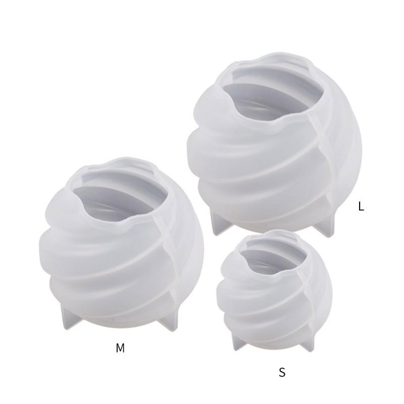 Rotating Planet Silicone Candle Mold 3D Round Carving Ball Resin Plaster Soap Molds DIY Creative Gypsum Clay Mold Craft