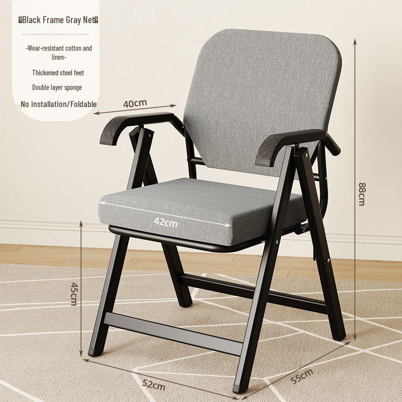 Foldable No-Assembly Mesh Chair for Office, Home, Gaming, and Meetings
