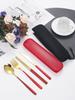 4-piece Cutlery Set Knife Fork Spoon Chopsticks Box Cutlery Portable Cutlery Travel Cutlery with Box