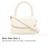 By Far Croco Cow Leather Small Square Bag, Portable Crossbody Bag, Shoulder Bag Mini Women's Cream White 19PFMINACEDSMA