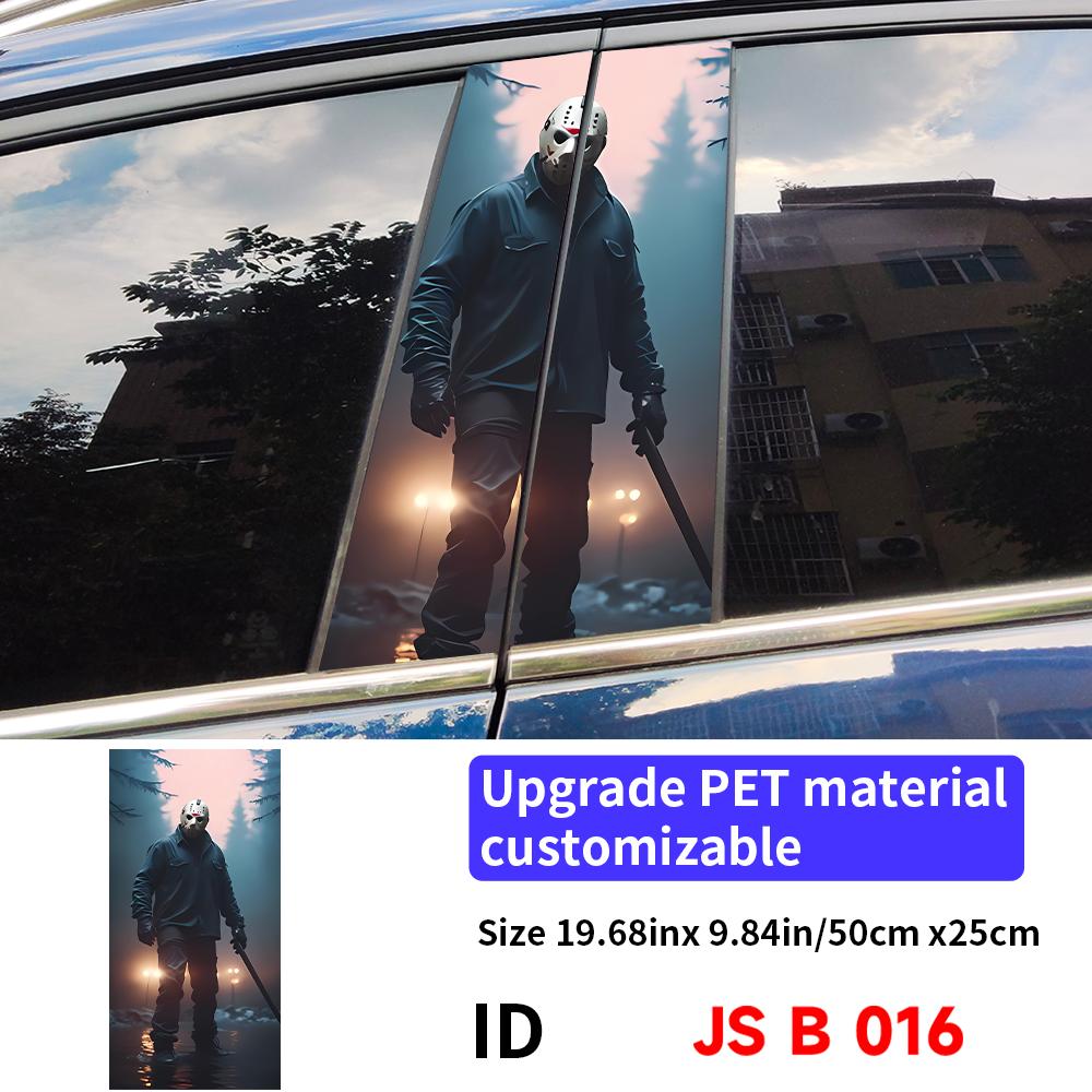 Mask Jason Car Stickers Car B-pillar Vinyl Decals Waterproof Auto Center Pillar Sticker Cover Scratches Vehicle Decor Accessorie