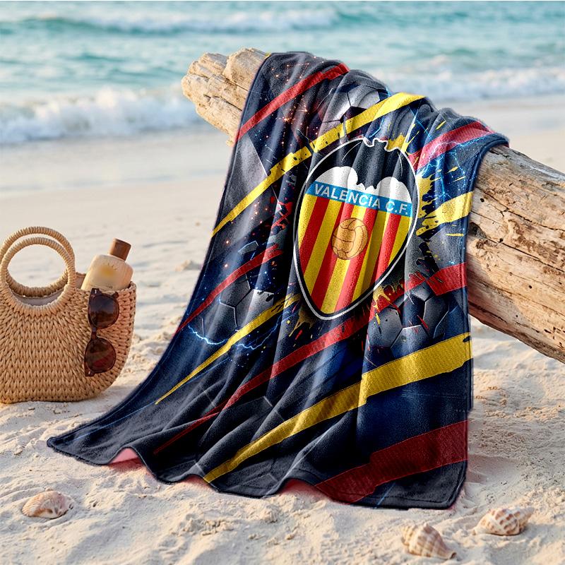 Asciugamano da Spiaggia in Microfibra con Stampa Valencia FC Asciugatura Rapida Assorbente Grande Asciugamano per Spiaggia Nuoto Viaggio