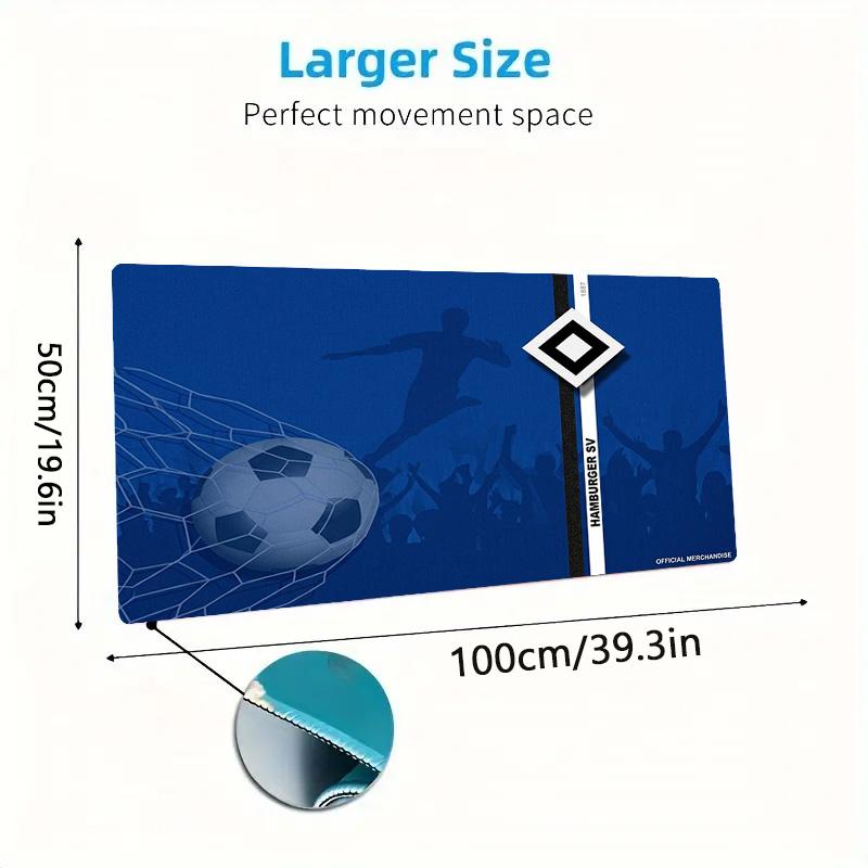 Tapis de souris Couleur Logo Hamburger Sv Grand Coussin de Table de Jeu Antidérapant pour Ordinateur Portable Tablette Grande Tapis de Souris XXL Tapis pour Mini PC avec Bordure Verrouillable
