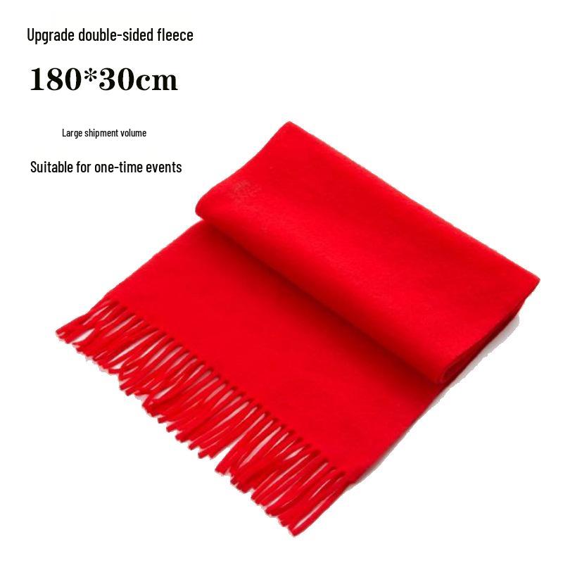 Custom Chinese Red Scarf with Logo for Events: Weddings, Birthdays, Reunions, and More