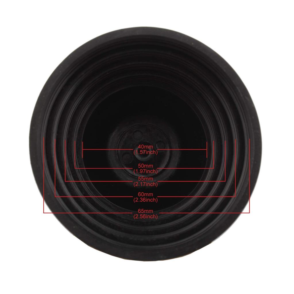 TOMALL LED Conversion Kit for 40mm 50mm 55mm 60mm 65mm Headlight Dust Cover Adjustable Pruning Rubber Seal (2 pcs)