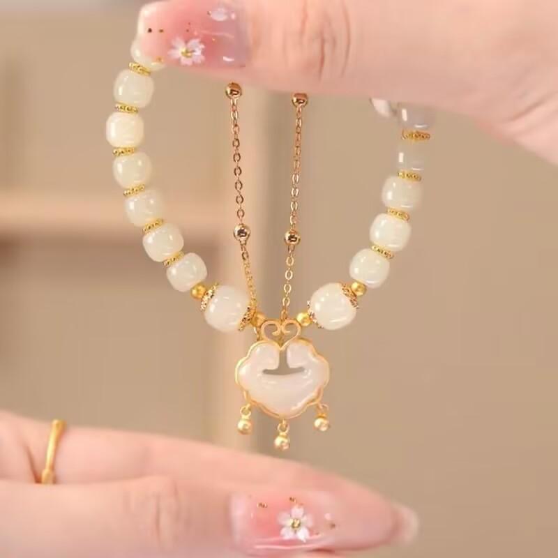 Новый китайский замок долголетия женский ins браслет студенческий высокой ценности подруга древний стиль нишевый