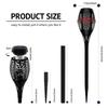 1/2/4/6/8/10/12Pcs Solar Flame Torch Light Flickering Light Waterproof Garden Decoration Outdoor Lawn Path Yard Patio Floor Lamp