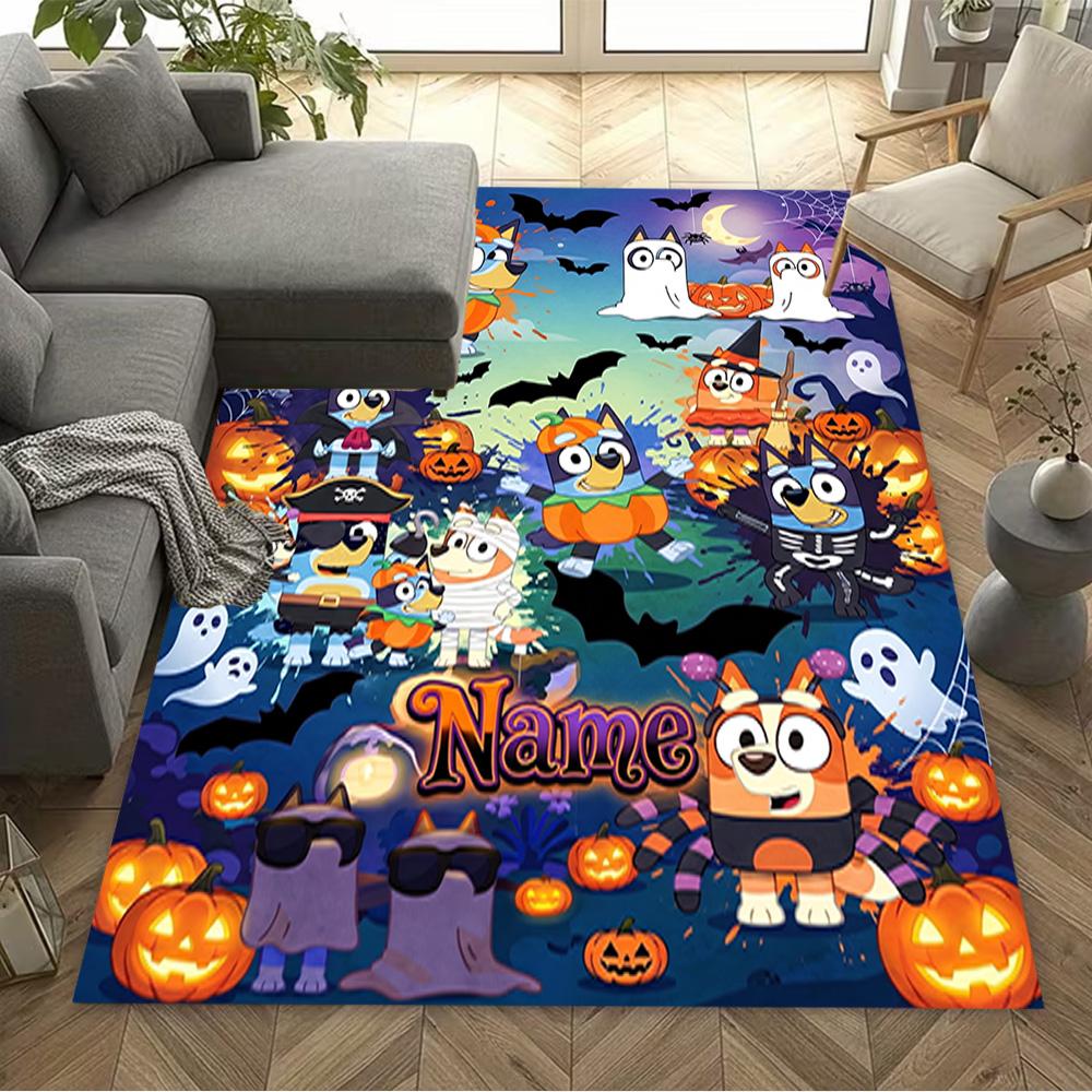 Paw Patrol Halloween Night Personalized Text Floor Mat Suitable for Bedrooms Foyer Dormitory Outdoor Antislip Carpet Decorate Offices