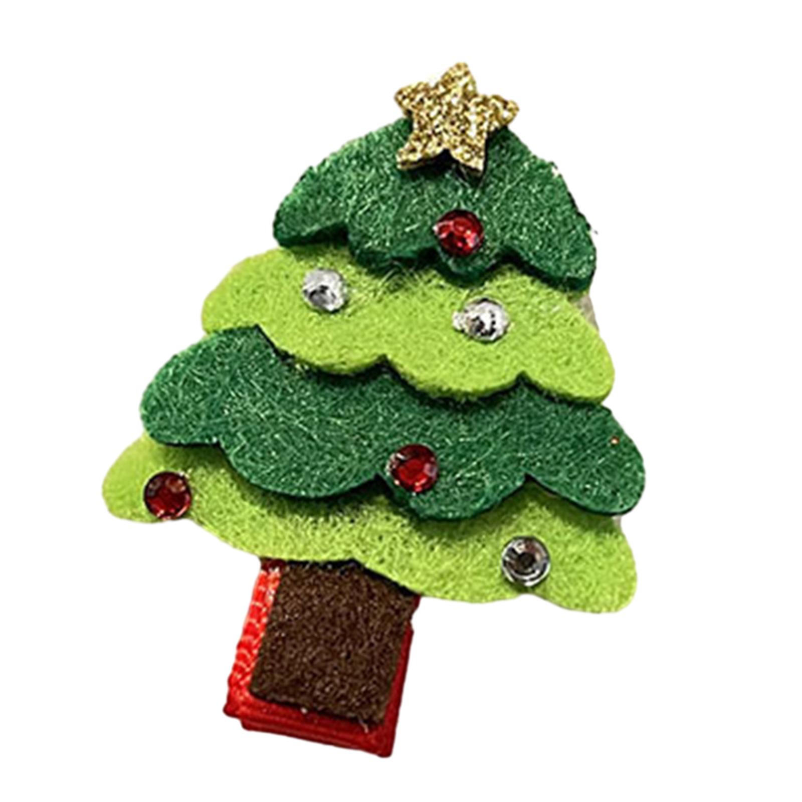 

Sweet Hair Clip Glitter Christmas Tree Shape Duckbill Hairpin Hair Clip for Ponytail Bangs Hairpins for Teens Children 15