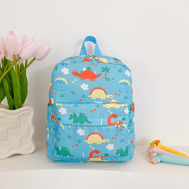 Adorable Cartoon Dinosaur Backpack For Kids Lightweight Durable Nylon School Bag