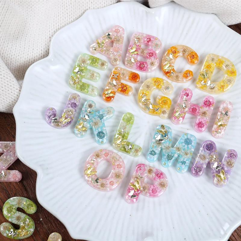 Letter Keychain Epoxy Resin Mold DIY Letter Decoration Charm Silicone Mould Home Decor Gift Tools