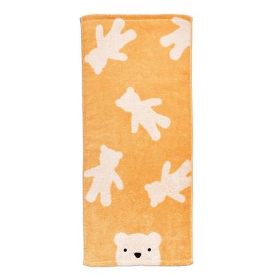 Nishikawa Atsuko Matano Face Towel 34X75cm Washable Using Non-Twisted Yarn Orange MT5653 Shirokuma