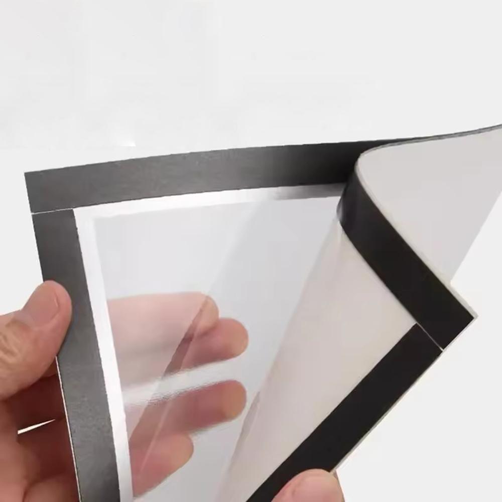 5 stk PVC Magnetisk Fotoramme, A4 Dokumentvisningstavle, Magnetisk Plakatklistremerkeramme, Beskyttelsesdeksel uten boring