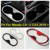 For Mazda CX-3 CX3 2016 -  Car Front Seat Water Cup Holder Cover Trim Red / Matte / Carbon Fiber Look Interior Accessories