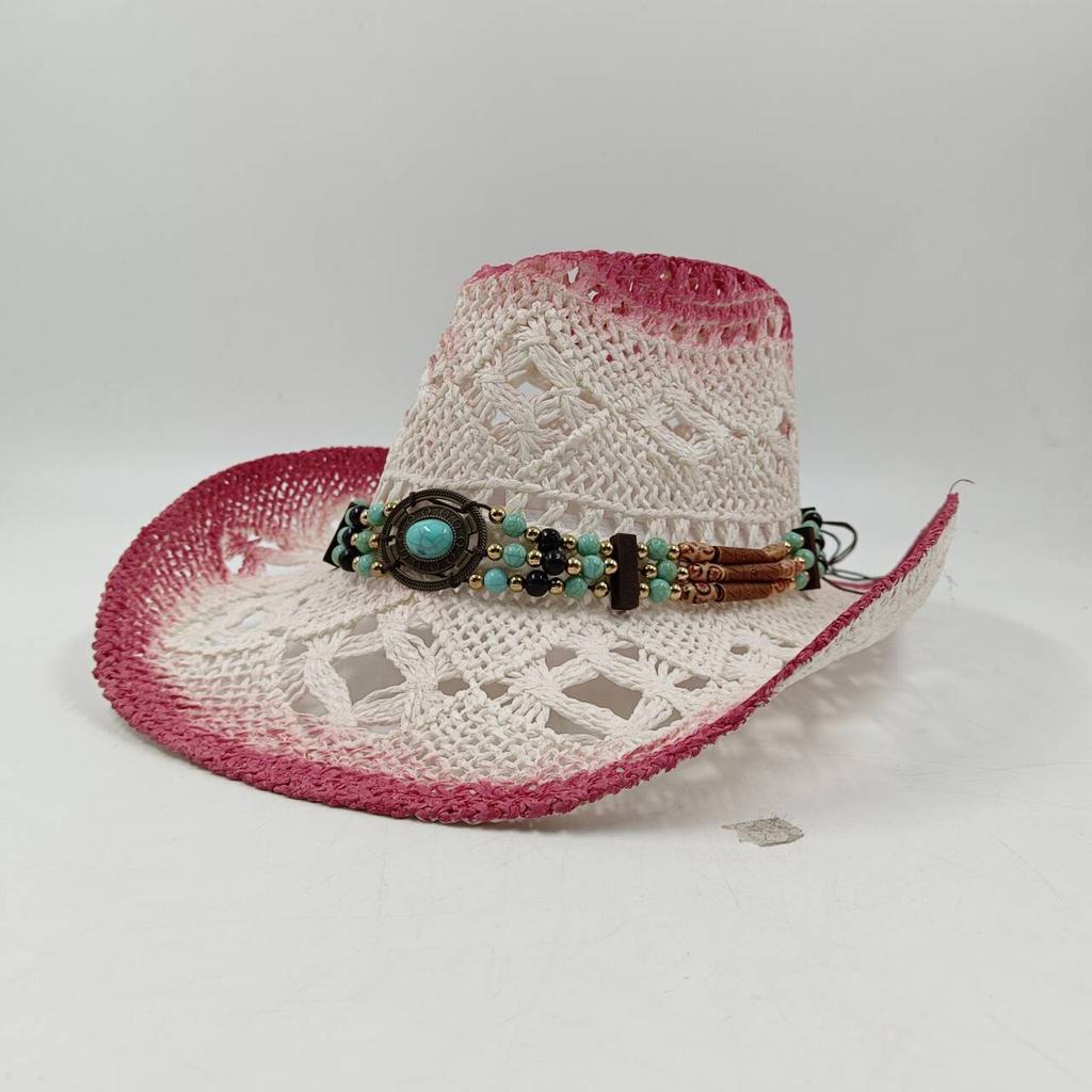 Hats Cowgirl Hats American Western Cowboy Hat Summer Straw Hat Breathable Fashion Trend Sun Shield Hat Panama Jazz Cap