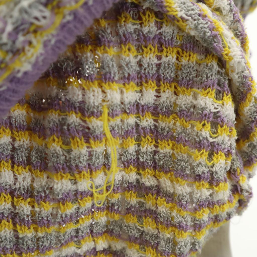 BEAMS HEART Kurzarm Strick Gelb Damen Gebraucht