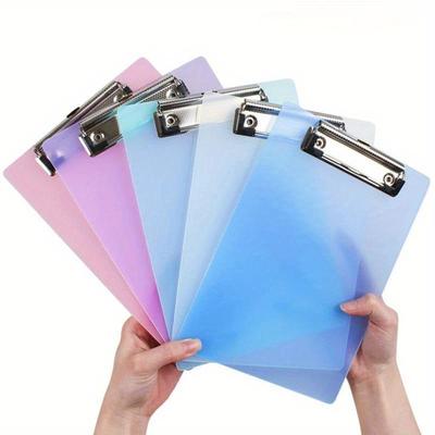 5 Peças Prancheta A5 Porta Bloco de Notas Clip para Recados Prancheta com Clip Grampos para Escrita Papelaria Fofa para Crianças Material de Escritório Escolar