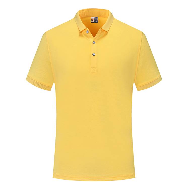 HBT 609  200G cotton pique secondary collar lapel polo shirt