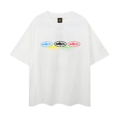 Trendy Brand Love Printing Short-sleeved T-shirt for Men and Women of the Same Style, Loose Summer Couple's Clothing