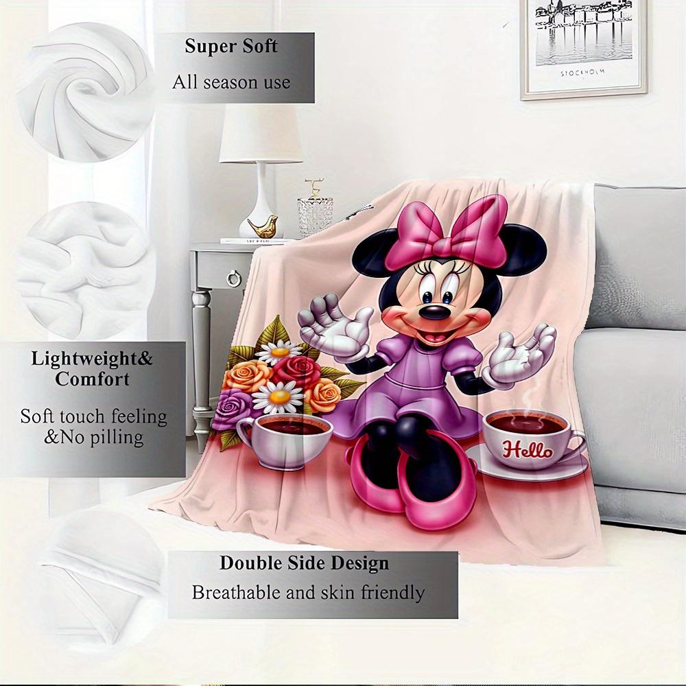 1pc Flannel Minnie Mouse Bedding Throw Blanket Sofa Coverlet Gift Home Decoration