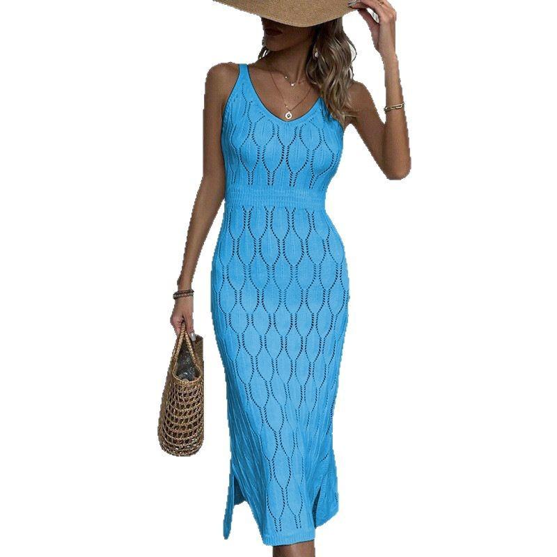 Summer New Sexy Knitted Slim Seaside Vacation Ladies Dress