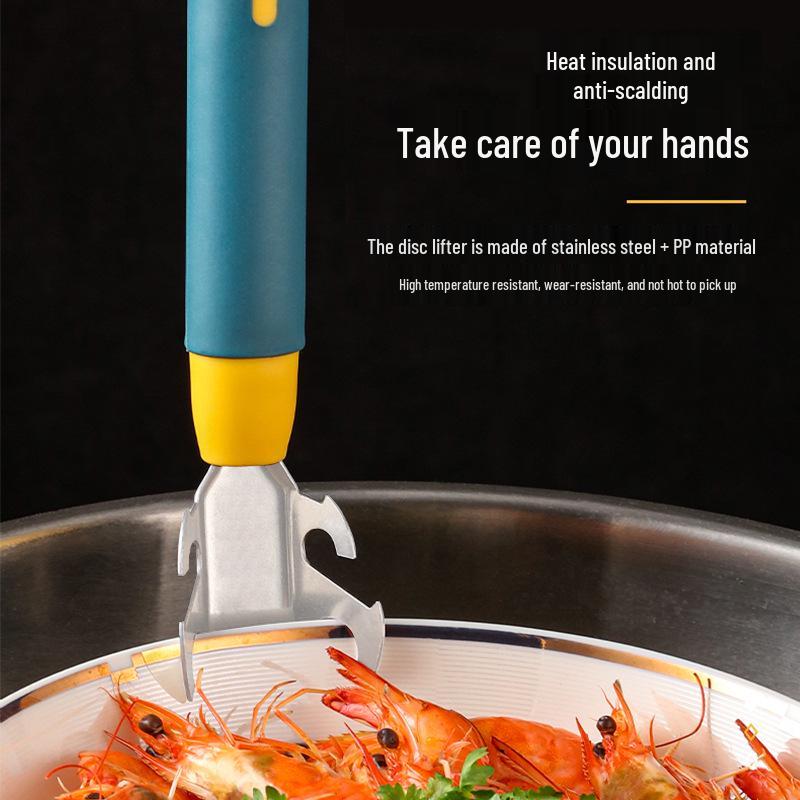 Non-Slip Stainless Steel Anti-Scald Bowl & Dish Grabber Kitchen Tool