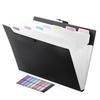 FRETONBA Document File 8 Pocket A4 Clear Expandable Folder Snap Type Accordion Sorting Label Included Waterproof Classification Storage Transparent