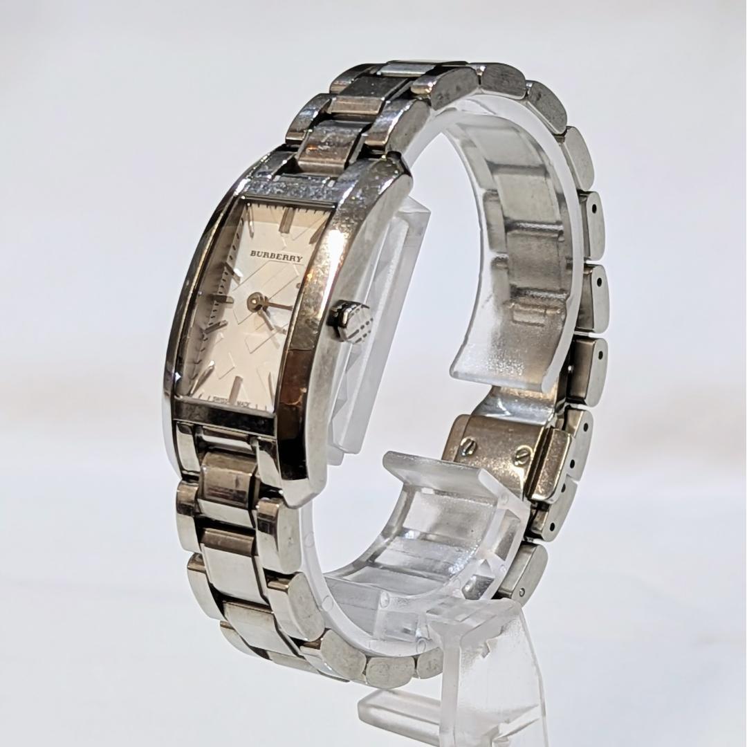 Used BURBERRY City BU9500 Square Silver Watch Ladies