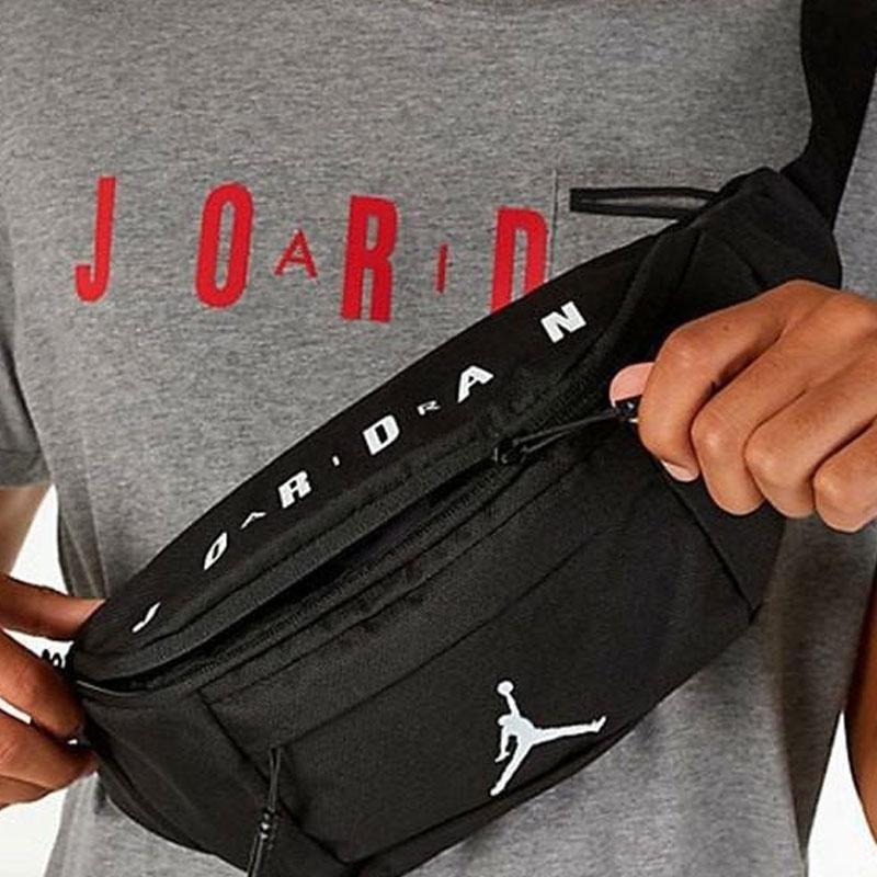 Jordan Polyester Crossbody Bag, Fanny Pack Regular Unisex Black Jordan 9A0242
