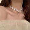 Classic Luxury Banquet Pendant Zircon Necklace Pearl Earrings Women Jewelry Korean Style Ring