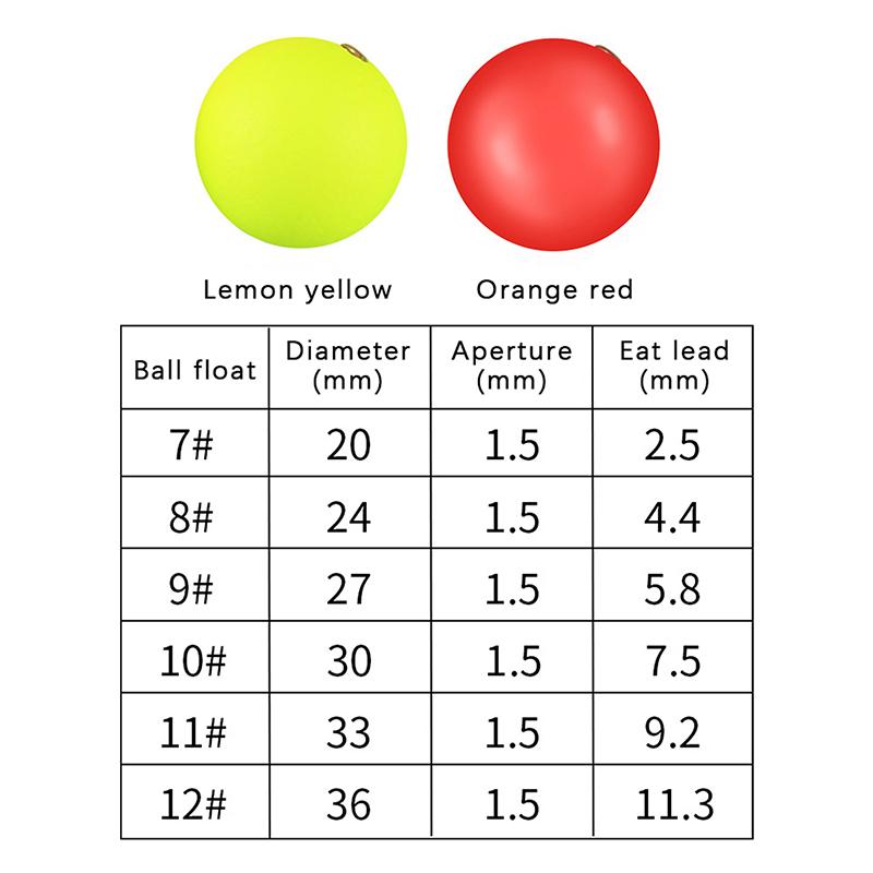 10Pcs Eps Float Ball Foam Ball Eye-Catching Beans Hard Fishing Float Buoyancy Ball Outdoor Floating Fishing Tackle 15Mm-36Mm