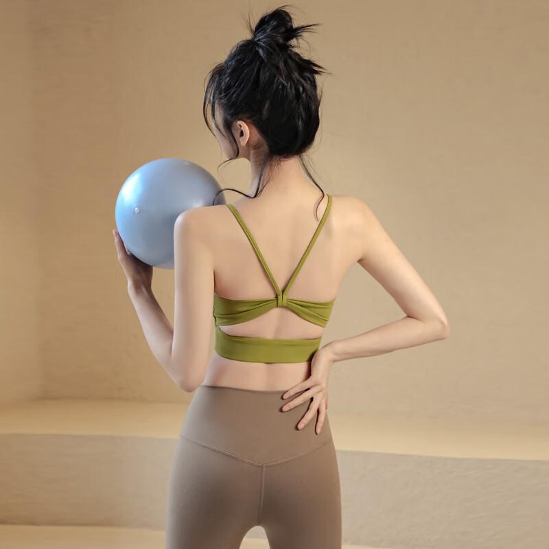 Women s Strappy Back Yoga Sports Bra M