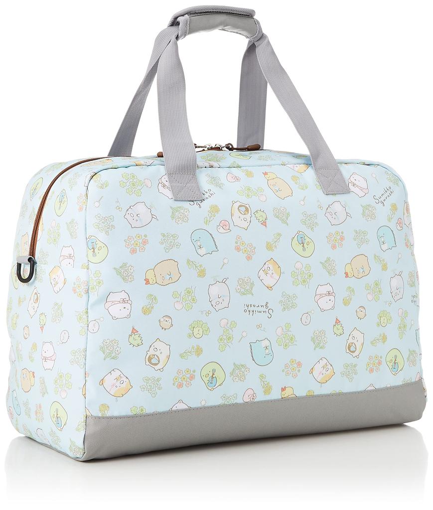 [Titelrolle] Sumikkogurashi Boston Tasche, Reise, Großes Fassungsvermögen 40L, Geeignet für ein oder zwei Nächte, Inklusive Schultergurt, 2-Wege, Limette, Größe F