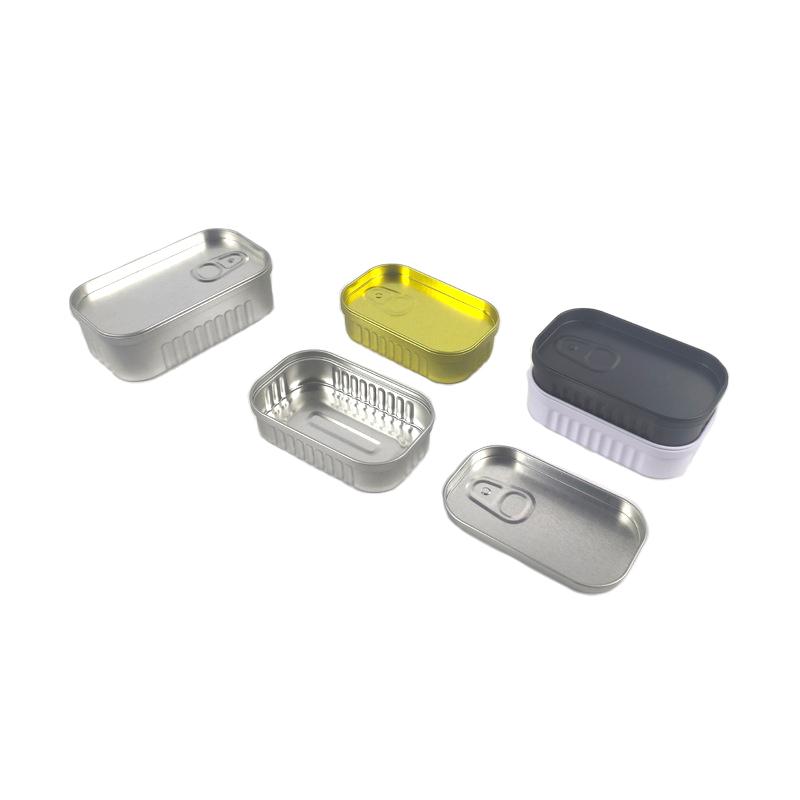 1PC Tinplate Mini Metal Box Creative Sardine Can Shaped Storage Box Portable Metal Material Jewelry Pill Cases Portable Tin Box